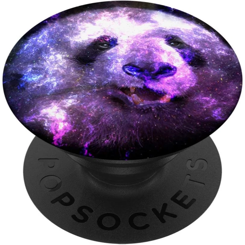 Galaxy Panda Outer Space Colorful Pink Edition PopSocket Gift for Lovers