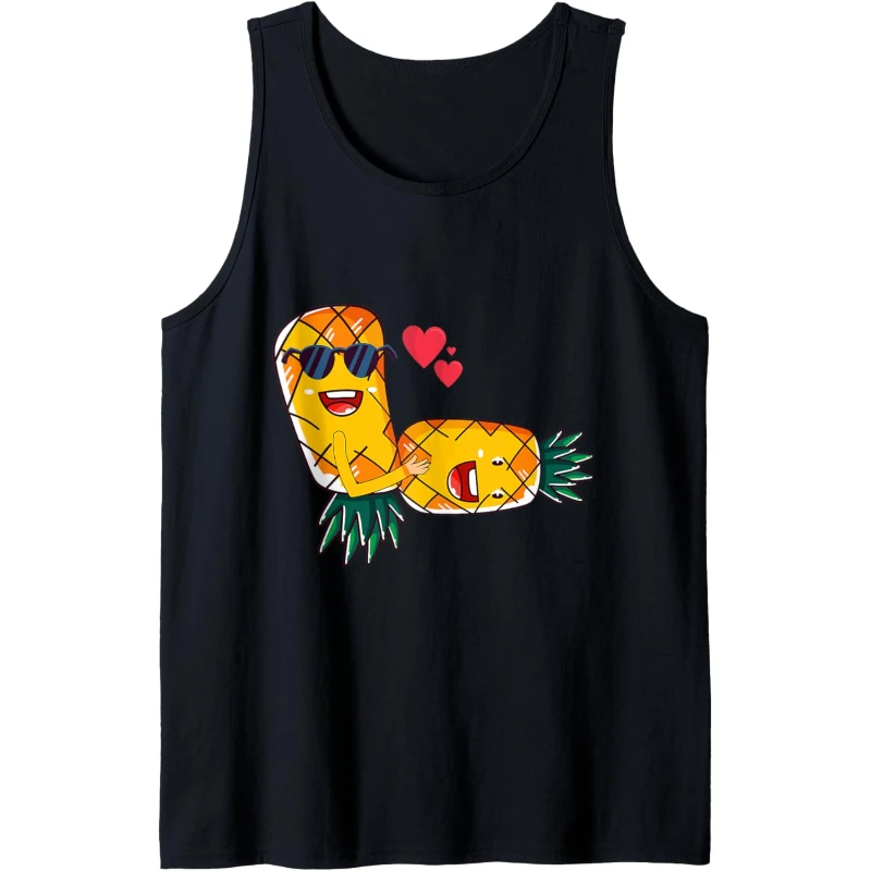 Cute Swinger Upside Down Pineapple Making Love Tank Top | Valentine's Day Gift