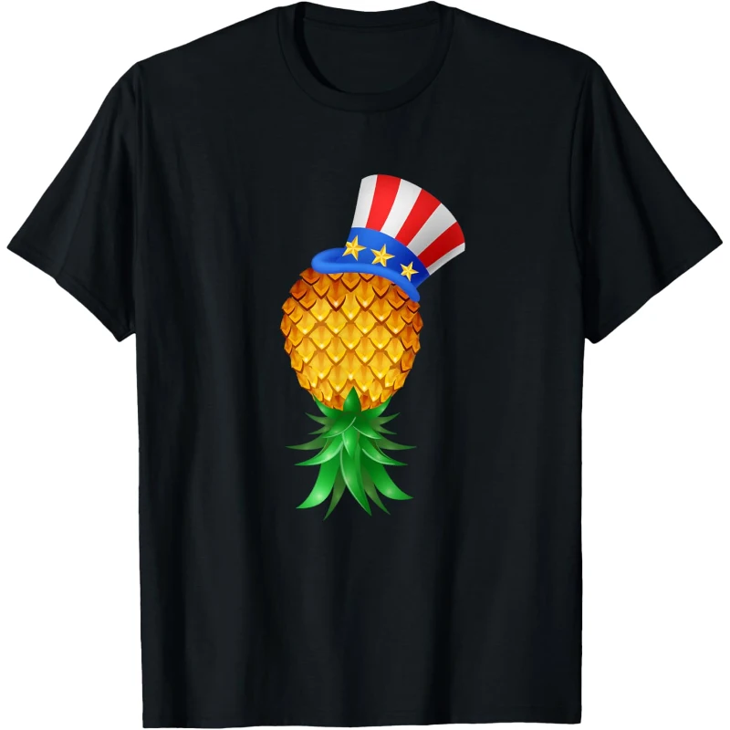 Swinger Upside Down Pineapple Uncle Sam Hat 4th of July Tee | Valentine's Day Gift