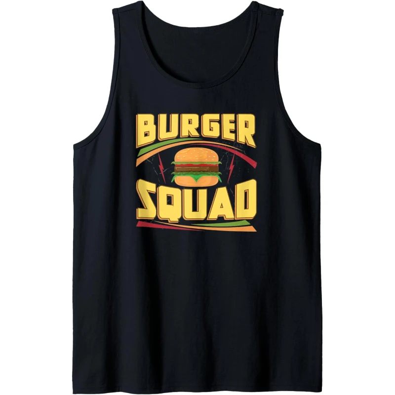 Burger Squad Cheeseburger Foodie Lover Team Tank Top Gift for Lovers