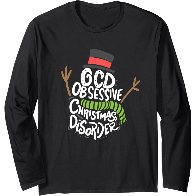 Funny OCD - Obsessive Christmas Disorder Funny Long Sleeve Tee Christmas Gift
