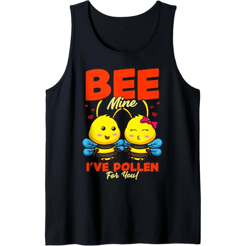 Bee Mine I have Pollen For You Funny Valentines Day Gift Funny Tank Top