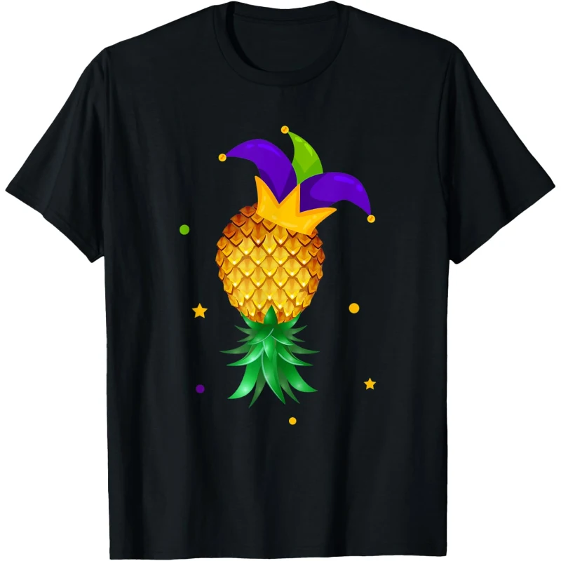 Jester Hat Swinger Upside Down Pineapple Funny Tee Mardi Gras Gift