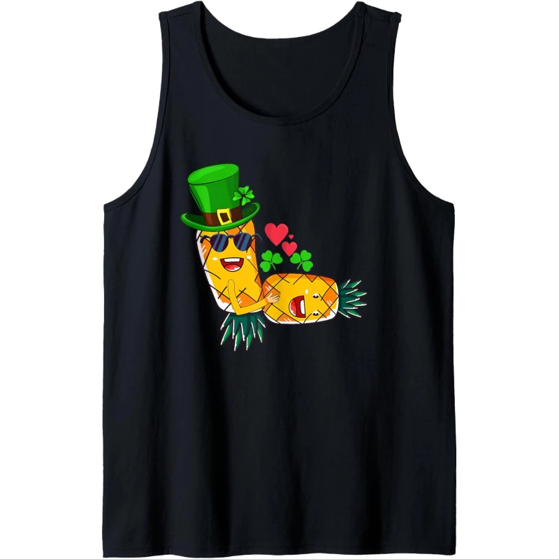 Irish Swinger Upside Down Pineapple Making Love Shamrock Hat Tank Top | St. Patrick's Day