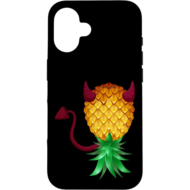 Swinger Upside Down Bad Pineapple Devil Horn iPhone Case | Halloween Gift for Couples