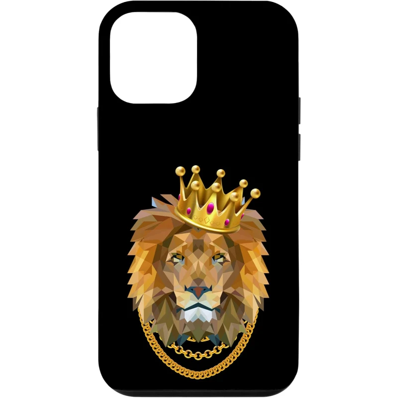 Lion Gangster Golden Crown King Funny Gangsta Animals Kingdom iPhone Case