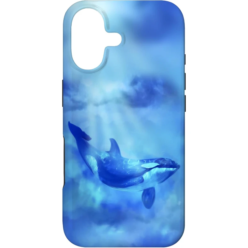 Orca Sea Panda Under the Sea Killer Whale Orca Blue Waves Ocean Artwork Gifts iPhone Case