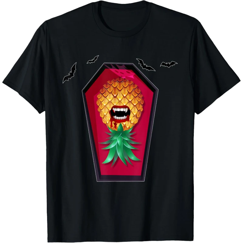 Swinger Upside Down Bad Pineapple Vampire Coffin Halloween Tee | Halloween Gift