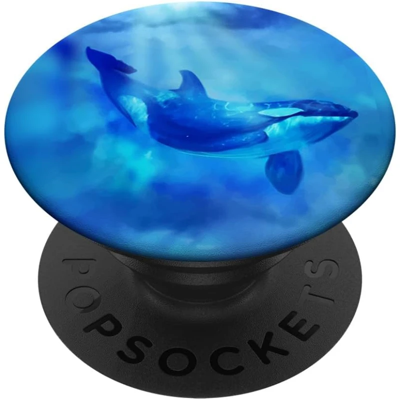 Orca Sea Panda Under the Sea Killer Whale Orca Blue Waves Ocean Artwork Gifts PopSocket