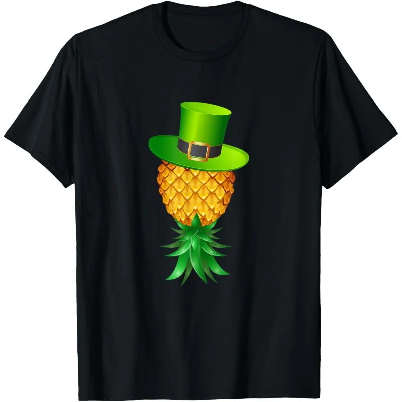 Swinger Upside Down Pineapple wearing Leprechaun Hat Funny Tee St. Patrick's Day Gift