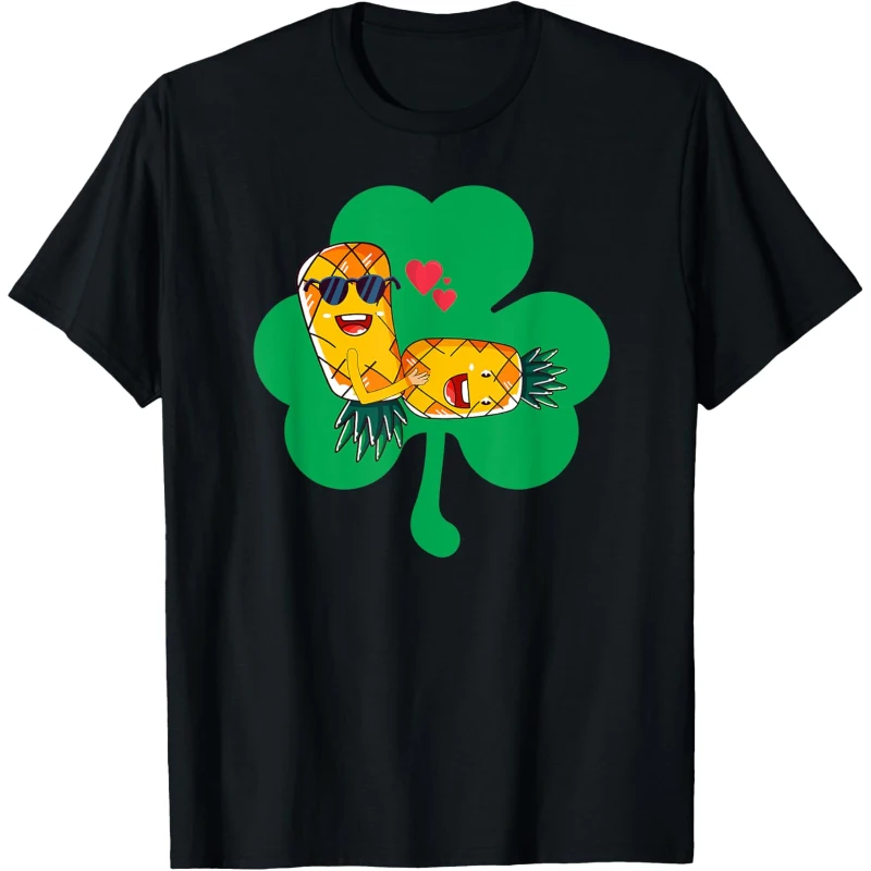 Irish Swinger Upside Down Pineapple Making Love Shamrock Tee Gift for Couples