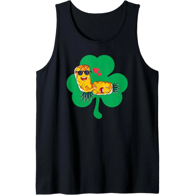 Irish Swinger Upside Down Pineapple Making Love Shamrock Tank Top Gift for Couples