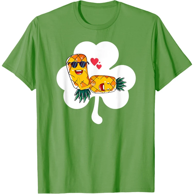 Lucky Swinger Upside Down Pineapple Making Love Shamrock Tee Gift for Couples