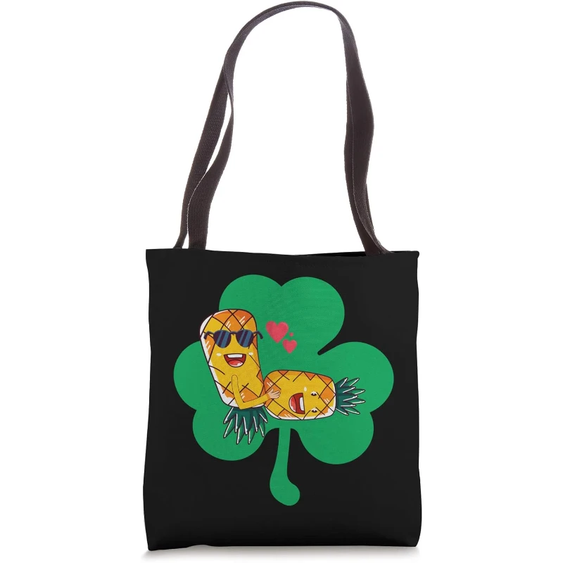 Irish Swinger Upside Down Pineapple Making Love Shamrock Tote Bag Gift for Couples