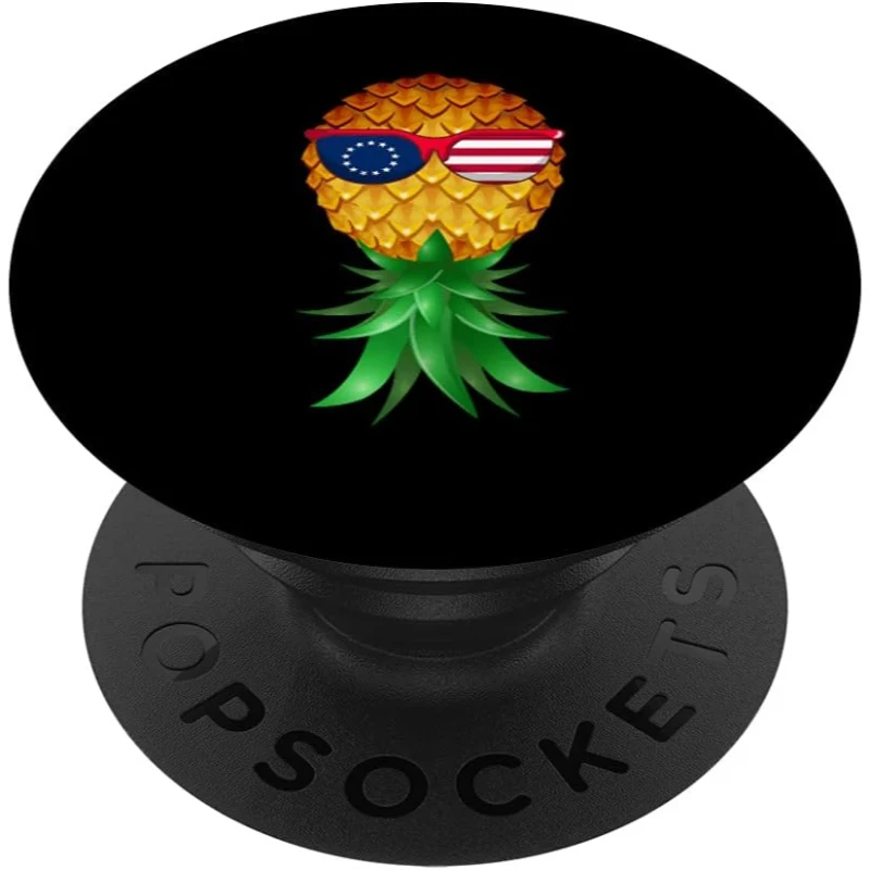 Swinger Upside Down Pineapple with Betsy Ross Flag Glasses PopSocket | Valentine's Da...
