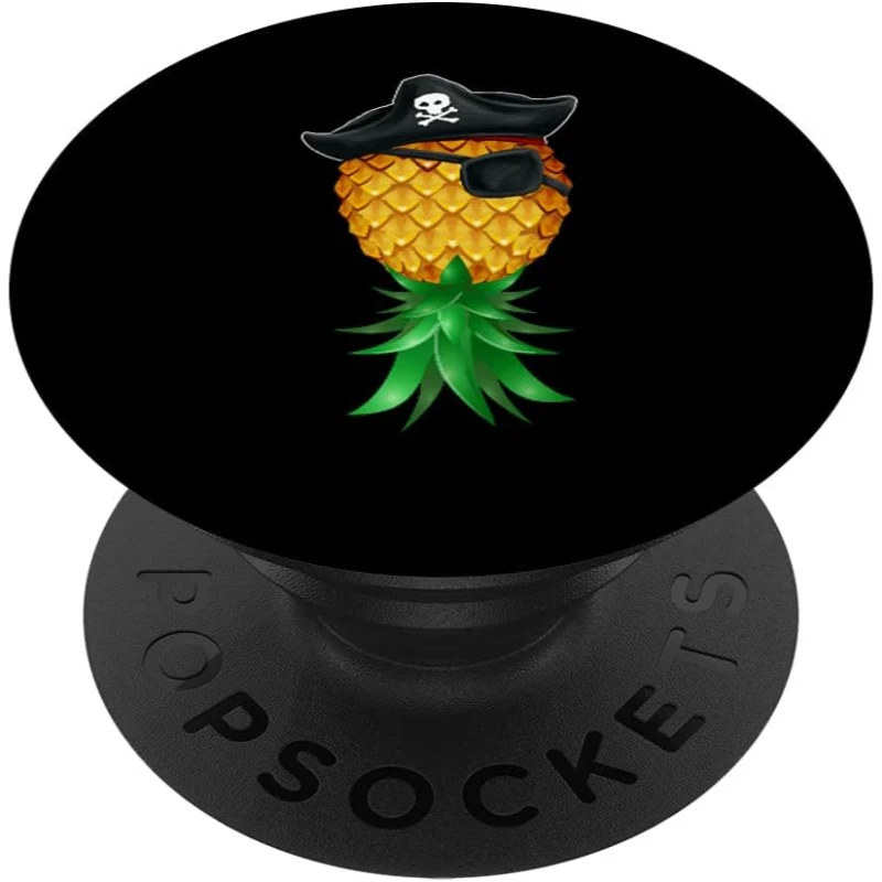 Swinger Upside Down Funny Pirate Pineapple Eye Patch PopSocket | Halloween Gift for C...
