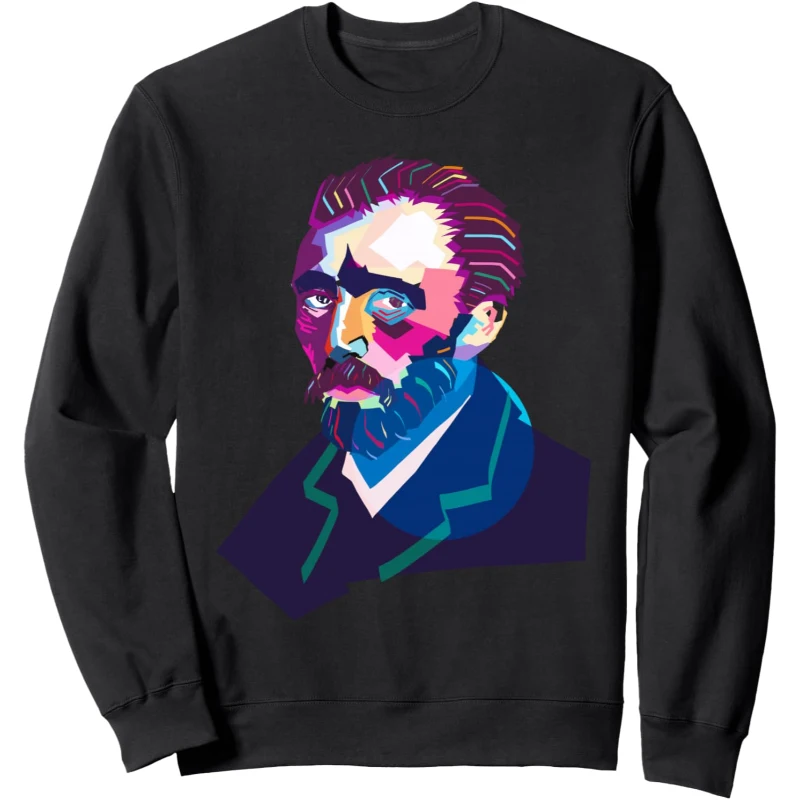 Vincent Van Gogh Colorful Wpap Art Drawing Lemoboy Arts Sweatshirt