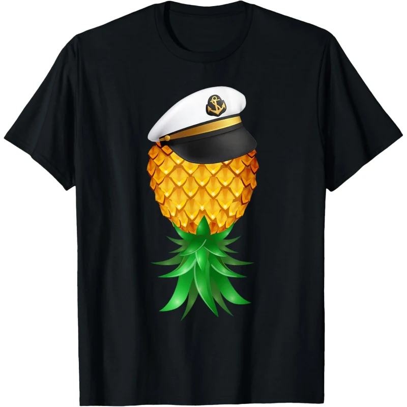 Swinger Upside Down Pineapple Captain Sailor Hat Sea captain Tee | Halloween Gift for...