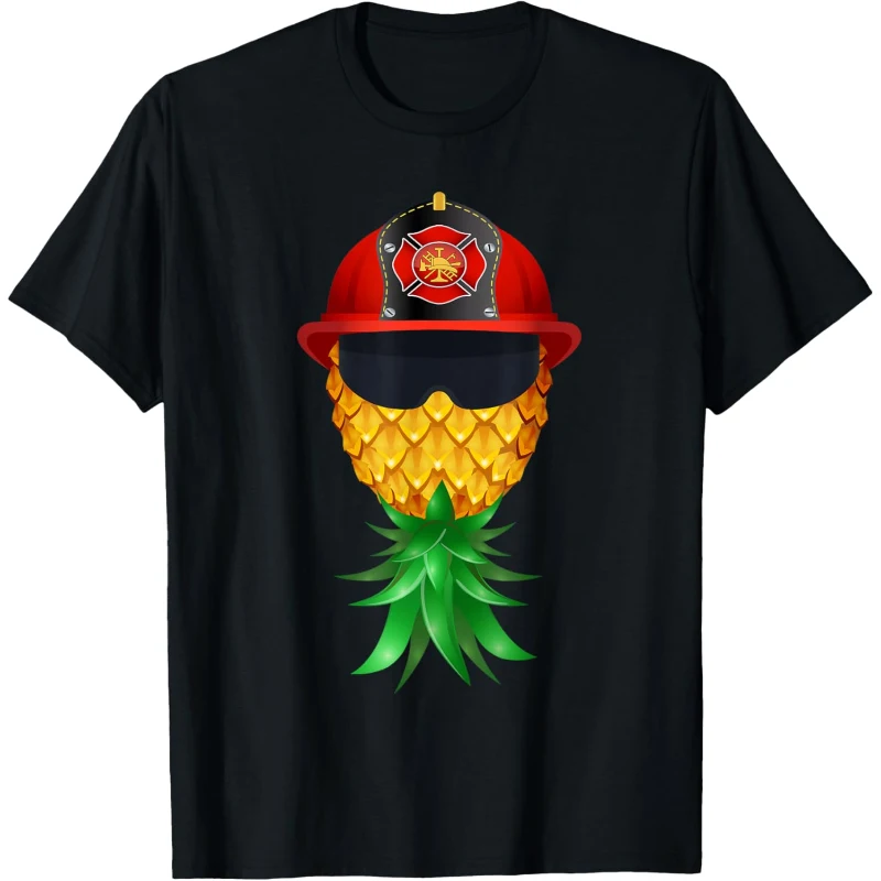 Swinger Upside Down Pineapple Firefighter Red Helmet Tee | Halloween Gift for Men