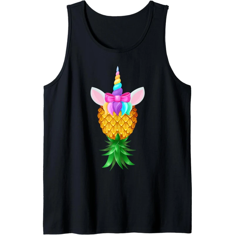 Swinger Upside Down Pineapple Magical Unicorn Rainbow Head Tank Top | Halloween Gift ...
