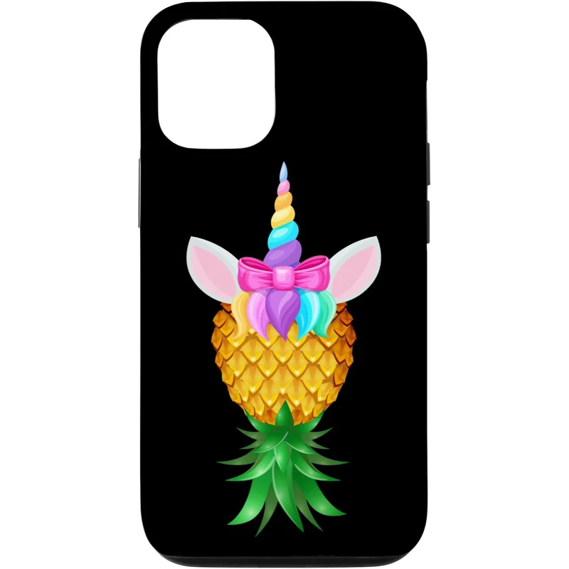 Swinger Upside Down Pineapple Magical Unicorn Rainbow Head iPhone Case | Halloween Gi...