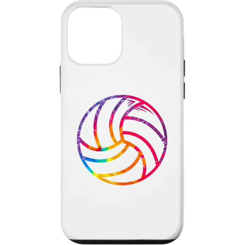 Volleyball Tie Dye Rainbow Volleyball Player iPhone Case | Birthday Gift for Kids