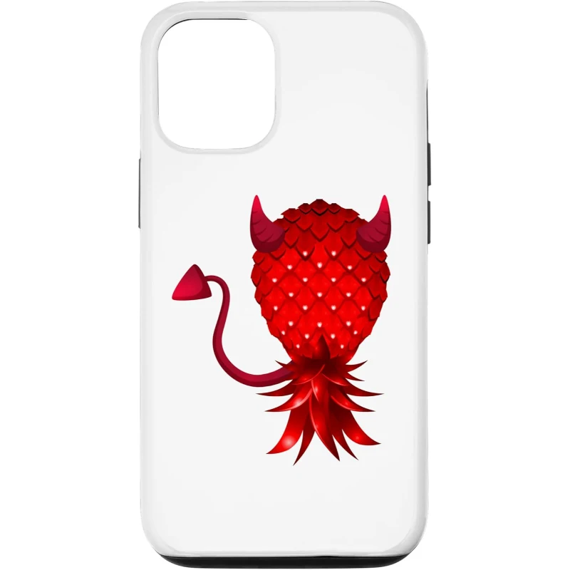 Swinger Upside Down Bad Pineapple Devil Horn iPhone Case | Halloween Gift for Couples