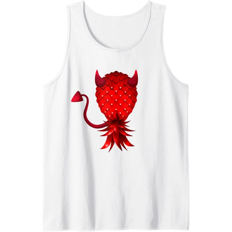 Swinger Upside Down Bad Pineapple Devil Horn Tank Top | Halloween Gift for Couples
