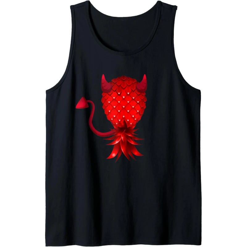 Swinger Upside Down Bad Pineapple Devil Horn Tank Top | Halloween Gift for Couples