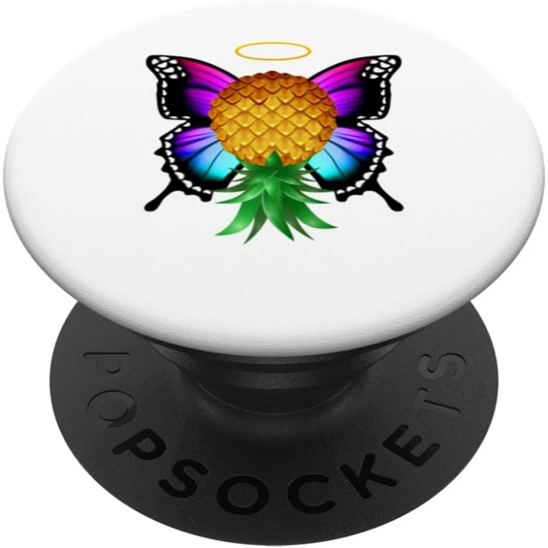 Butterfly Angelic Wings Swinger Upside Down Pineapple PopSocket | Halloween Gift for ...