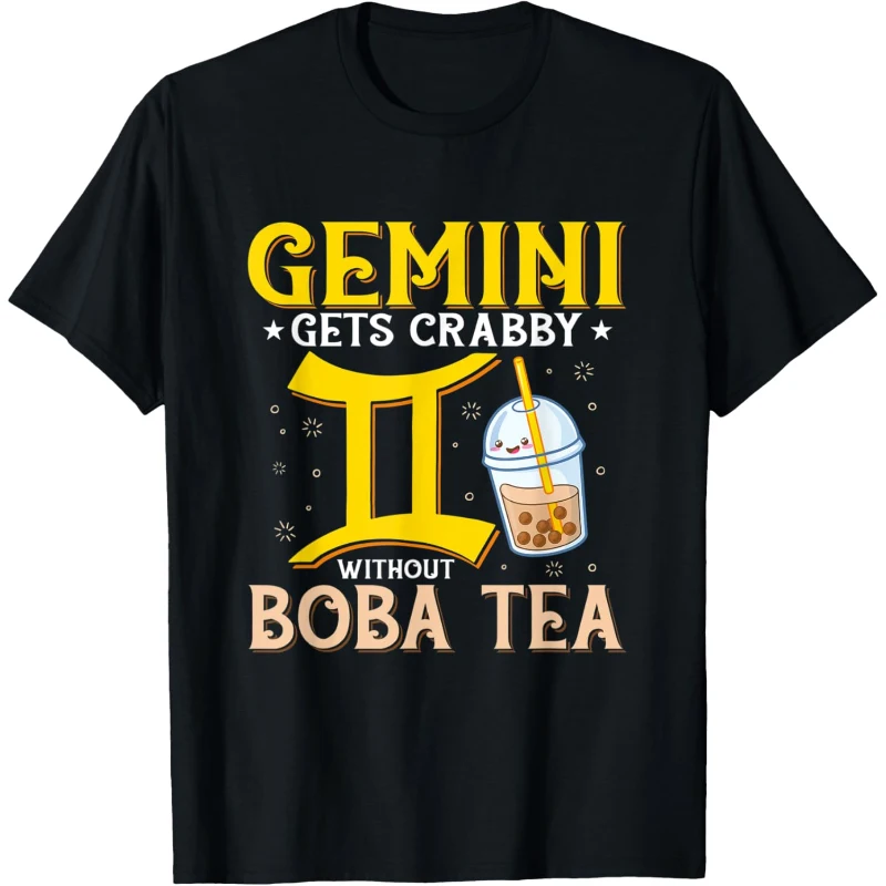 Gemini Gets Crabby Without Boba Tea Funny Bubble Tea Boba Tea Cute Tee