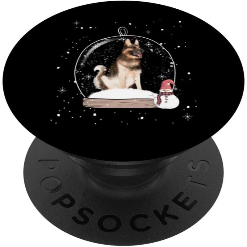 Christmas German Shepherd Dog Snow Globe Pajama PopSocket | Christmas Gift for Mom