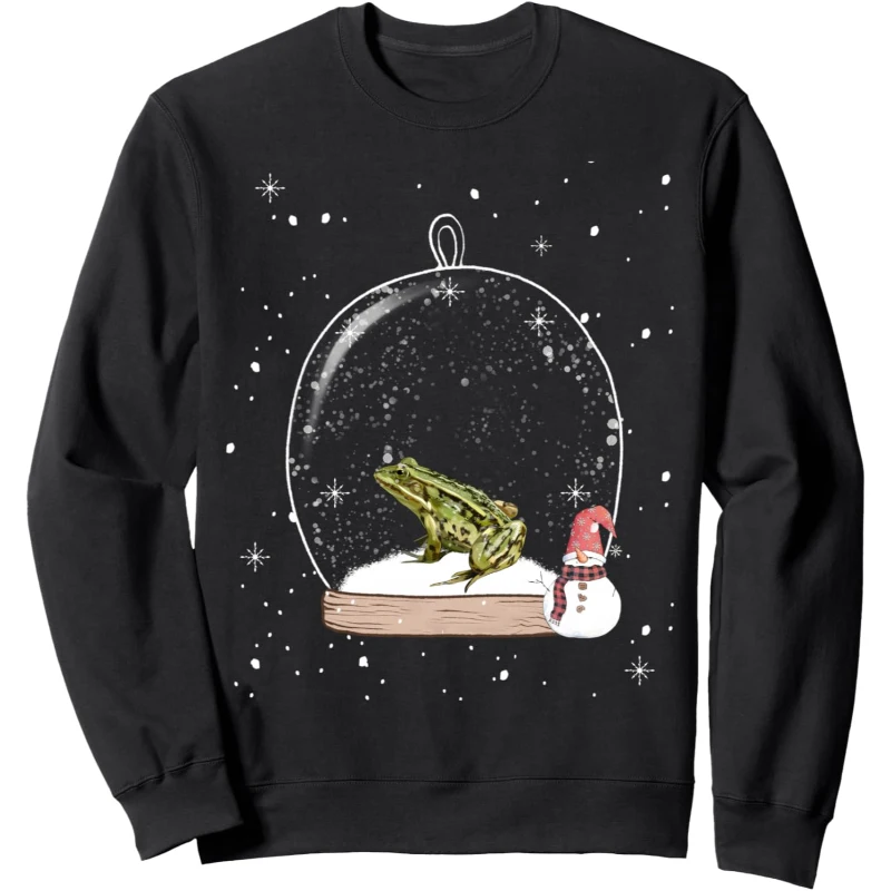Christmas Frog Snow Globe Pajama Sweatshirt | Christmas Gift for Lovers