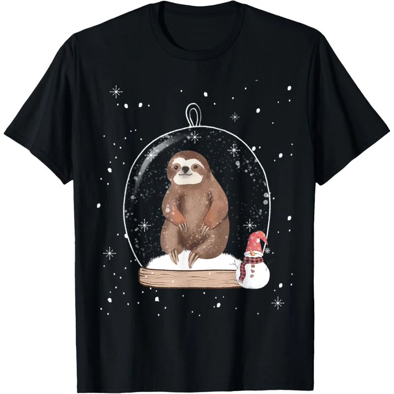 Christmas Sloth Snow Globe Pajama Tee | Christmas Gift for Lovers