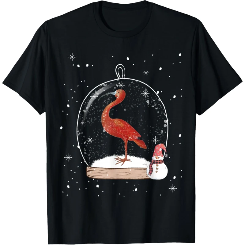 Christmas Scarlet Ibis Snow Globe Pajama Tee | Christmas Gift for Lovers