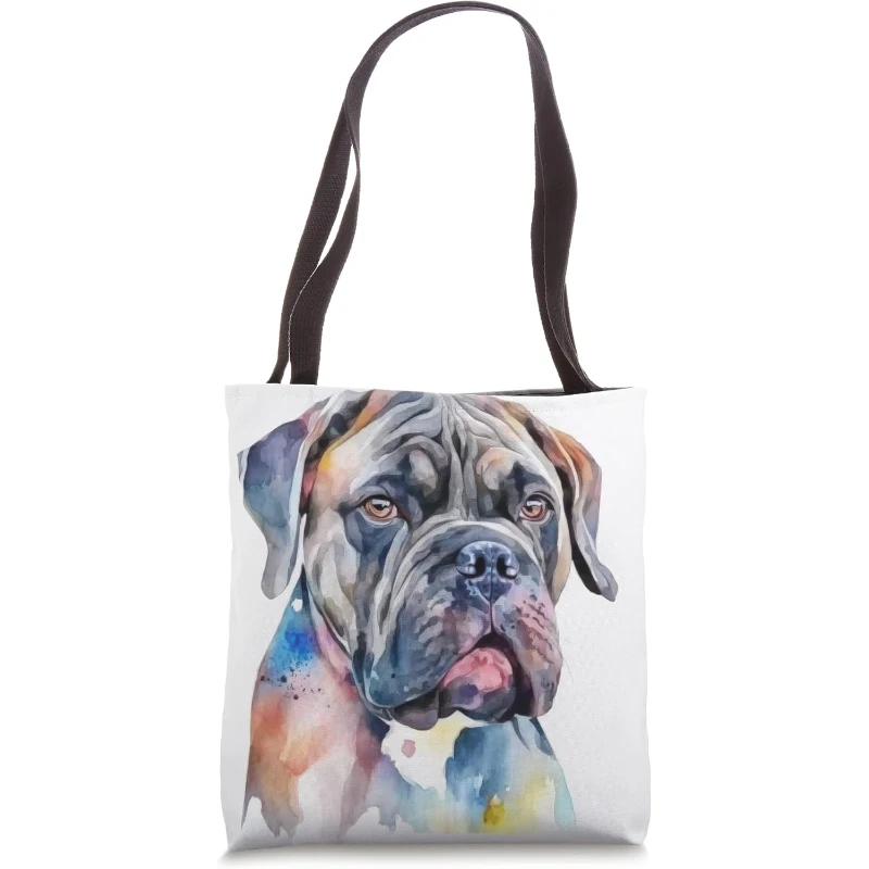 Cane Corso Dog Colorful Watercolor Dog Tote Bag Gift for Dad