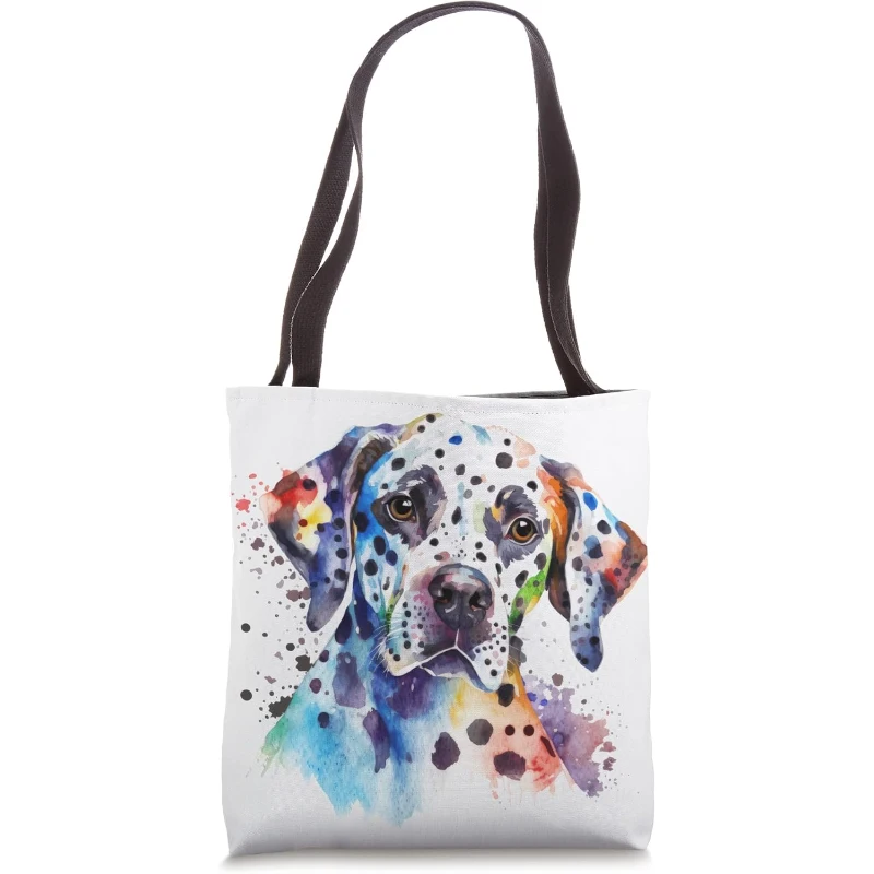 Dalmatian Dog Colorful Watercolor Dog Tote Bag Gift for Dad