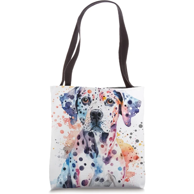 Dalmatian Dog Colorful Watercolor Dog Tote Bag Gift for Dad