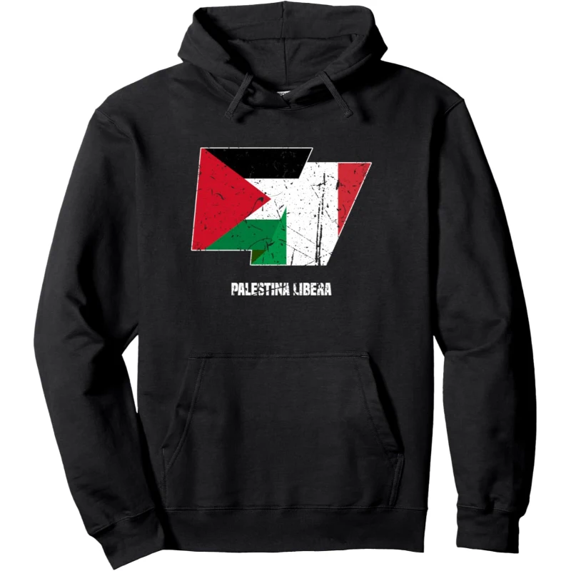 Palestine Free Italian Support to Palestine Sostegno Italiano Alla Palestina Hoodie