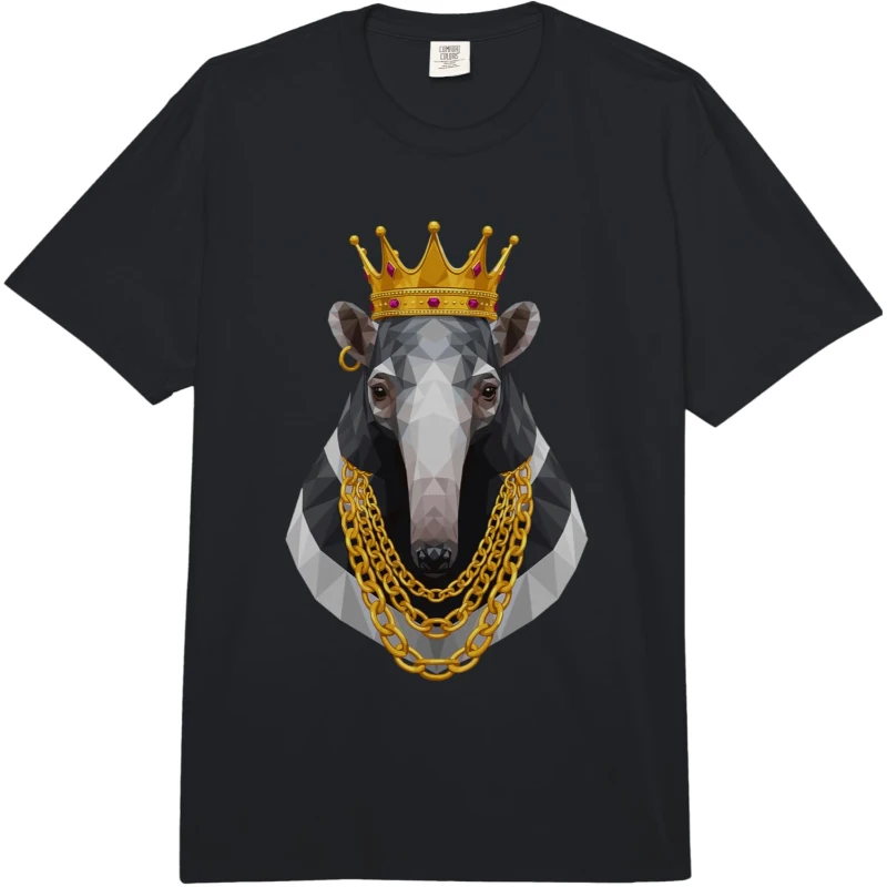 Anteater Gangster Golden Crown King Regal Art Gang Rap Style Show OVERSIZED_TSHIRT