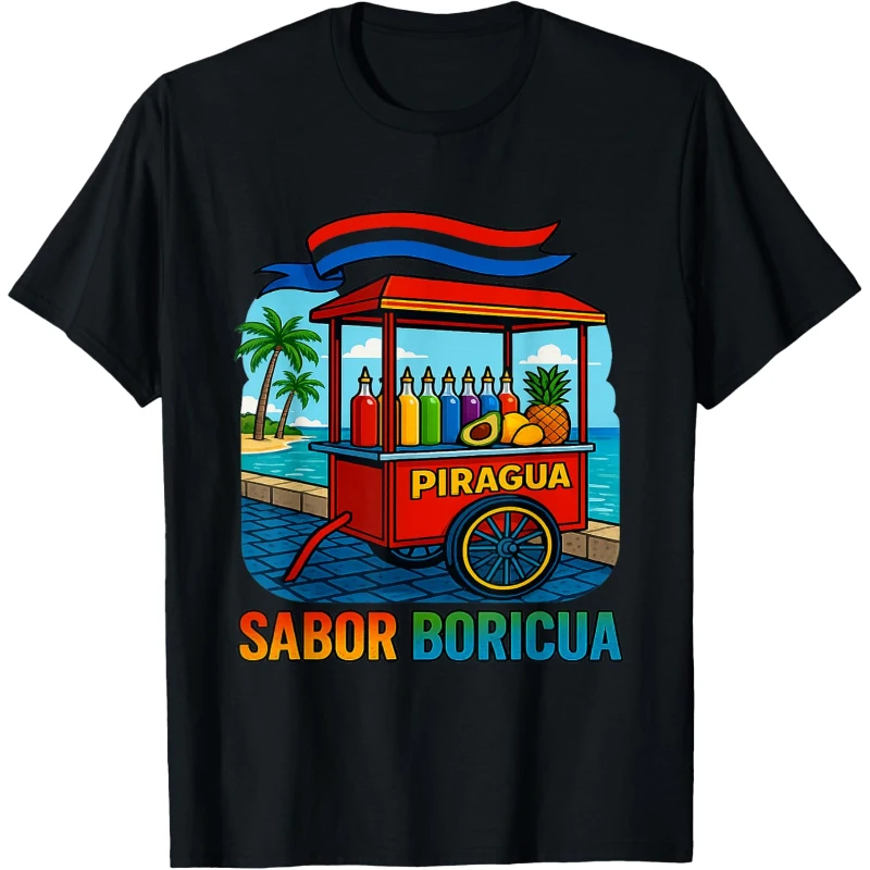 Piragua Sabor Boricua Tropical Vibes Puerto Rico Funny Tee Pride Gift