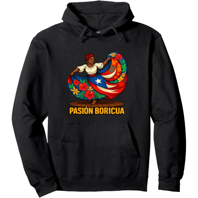 PasiÃƒÂ³n Boricua Puerto Rican Heritage Pride Funny Hoodie Pride Gift