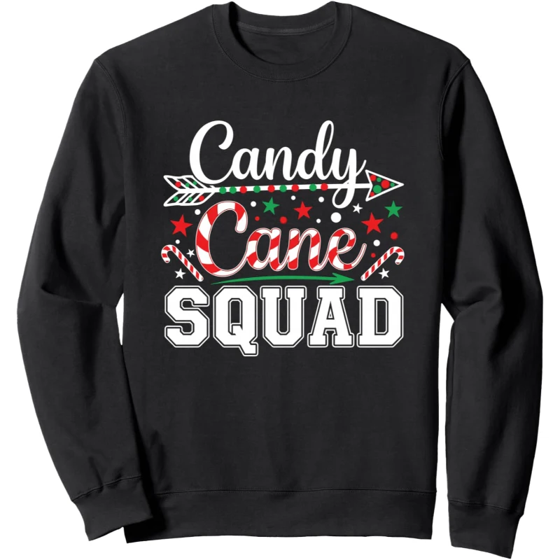 Christmas Candy Cane Squad Festive Holiday Fun Funny Sweatshirt Christmas Gift